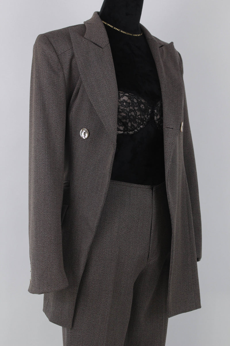 80's vintage double set up suit シックブラウン 620311048.jpg?1554385395